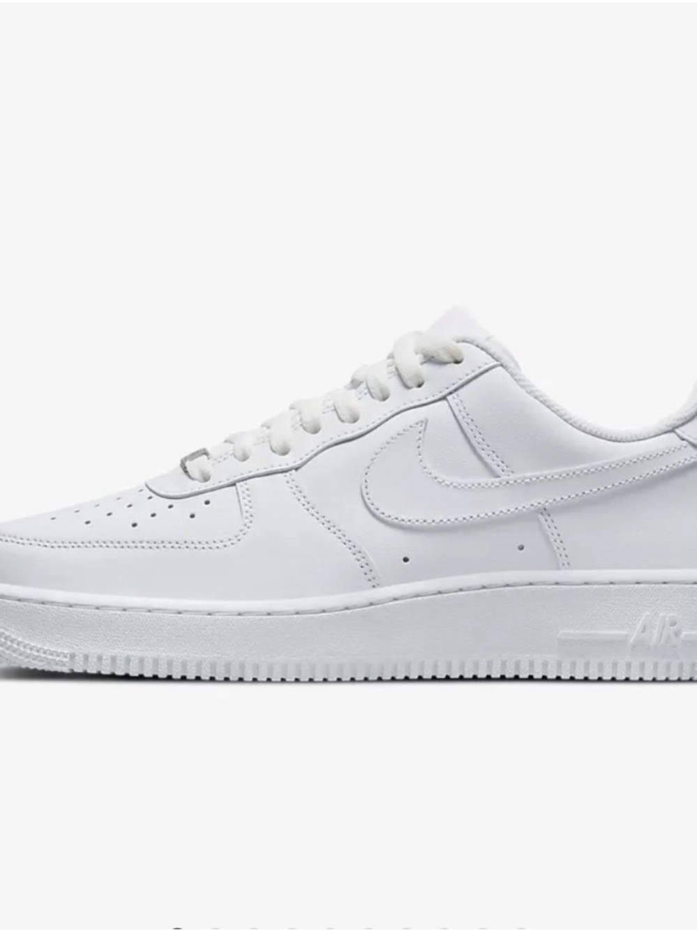 Nike Air-Force Ones White Low-Top Leather Swoosh Sneaker